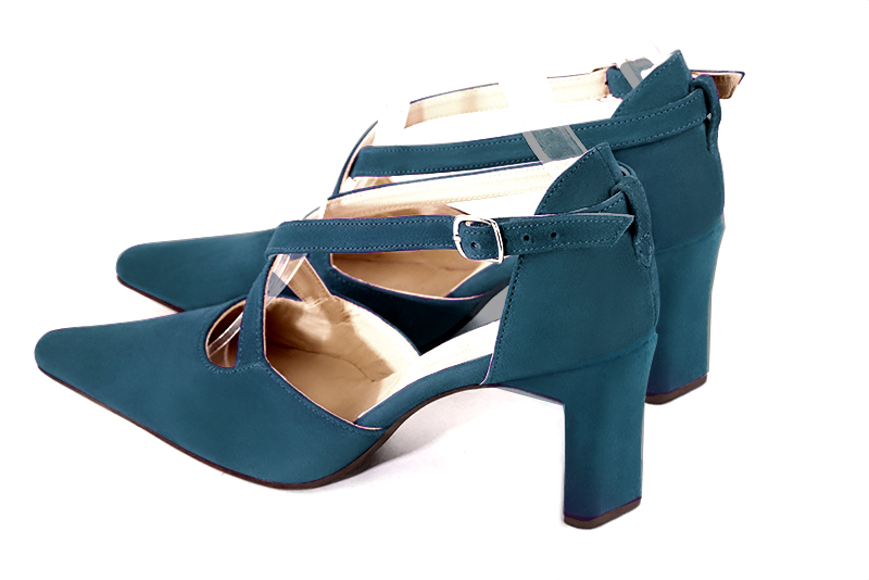 Peacock blue store heels